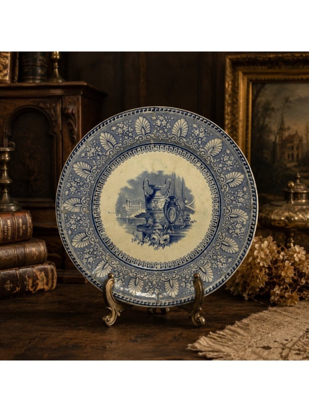Antique 1840s John Goodwin “Versailles” Transferware Plate